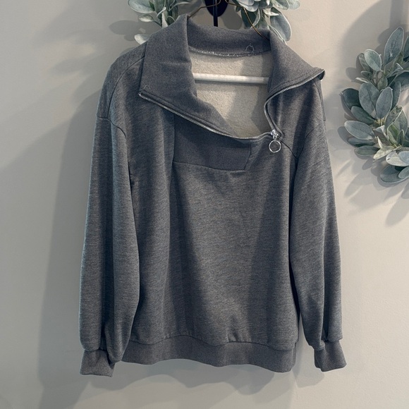 Source Unknown Tops - Gray Women's medium quarter zip